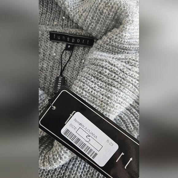 Nwt sequin knot cowl neck/turtleneck sweater - Picture 7 of 7